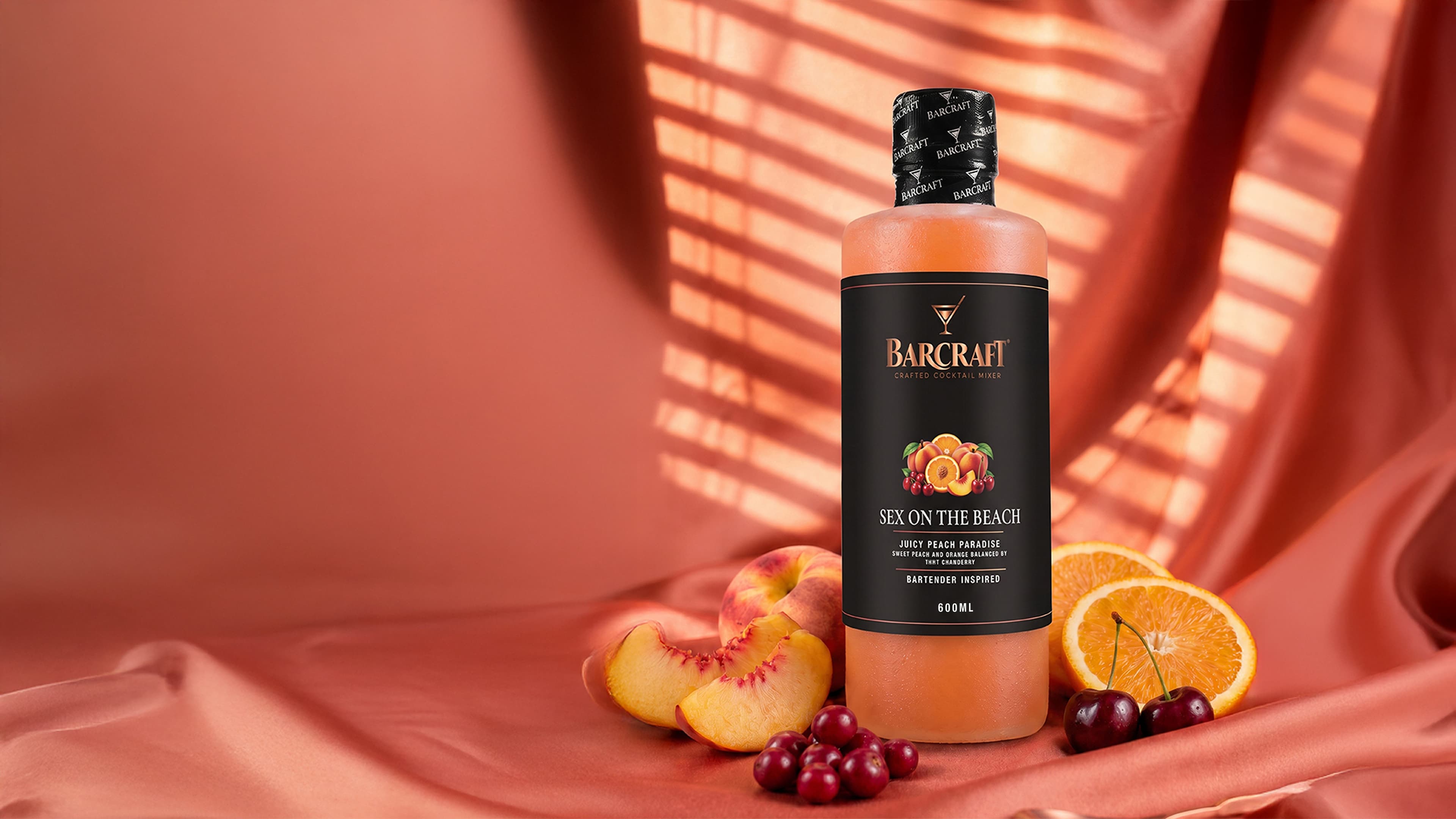BarCraft Sex on the Beach Mixer: Sweet peach and orange balanced by tart cranberry