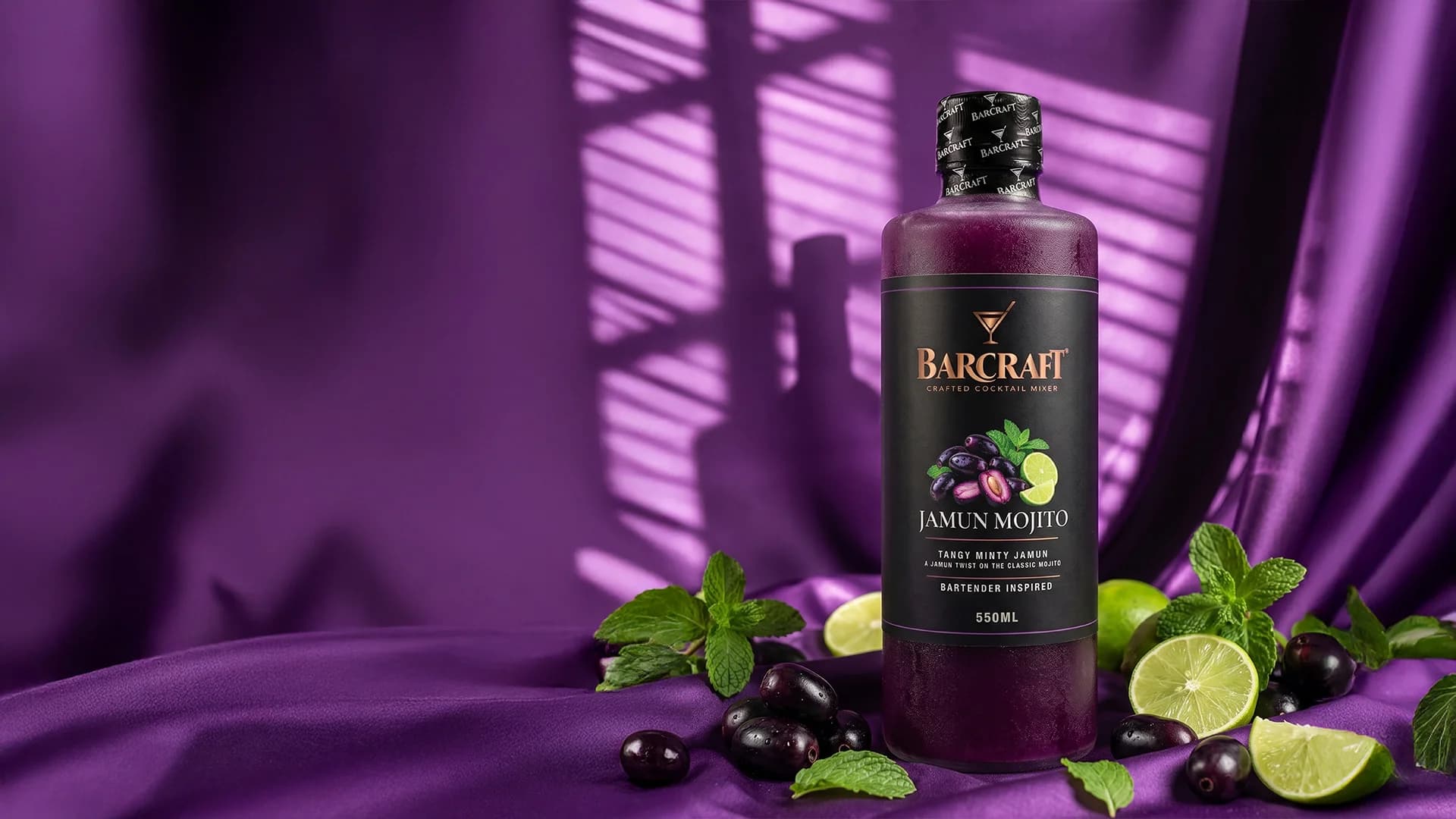 BarCraft Jamun Mojito Mixer: A jamun twist on the classic mojito, with cooling mint and a bright lime lift.